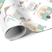 HAPPY CAMPER Niedlich Retro RV Geschenkpapier (Rolleneckpunkt)