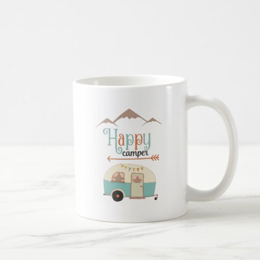 Happy Camper Niedlich Retro RV Kaffeetasse (Rechts)