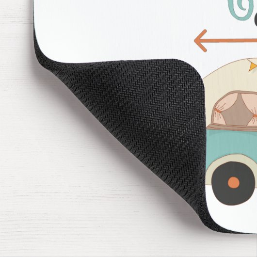 Happy Camper Niedlich Retro RV Mousepad (Ecke)