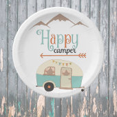 HAPPY CAMPER Niedlich Retro RV Pappteller