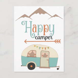 Happy Camper Niedlich Retro RV Postkarte
