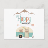 Happy Camper Niedlich Retro RV Postkarte (Vorderseite)
