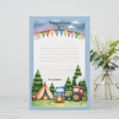 Happy Camper Notes Briefpapier (Stehend Vorderseite)