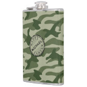 Happy Camper Olive Green Camouflage Name Camping R Flachmann (Links)