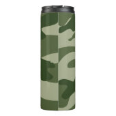 Happy Camper Olive Green Camouflage Name Camping R Thermosbecher (Rückseite)
