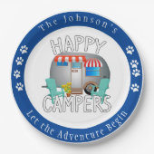 Happy Camper, Personalisierte Camping Teller (Vorderseite)