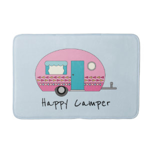 Happy Camper Pink RV Badematte