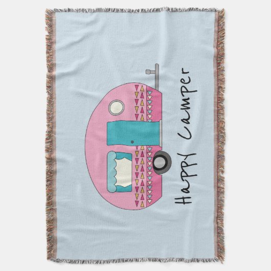 Happy Camper Pink RV Decke (Vorderseite Vertikal)