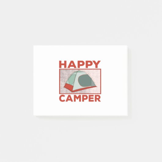 Happy Camper Post-it Klebezettel (Vorderseite)