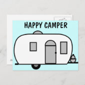 Happy Camper Postcard Postkarte (Vorne/Hinten)