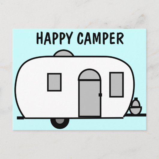 Happy Camper Postcard Postkarte (Vorderseite)