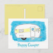 Happy Camper Postcard Postkarte (Vorne/Hinten)