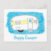 Happy Camper Postcard Postkarte (Vorderseite)