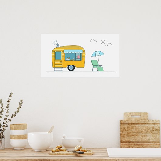 Happy Camper Poster (Küche)