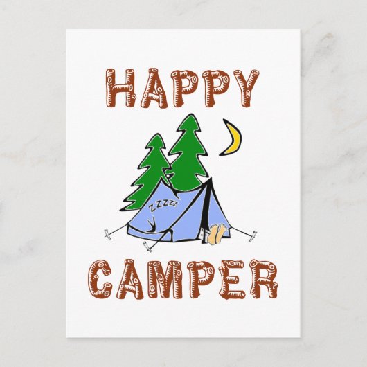 HAPPY CAMPER POSTKARTE (Vorderseite)
