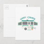 Happy Camper Postkarte (Vorne/Hinten)