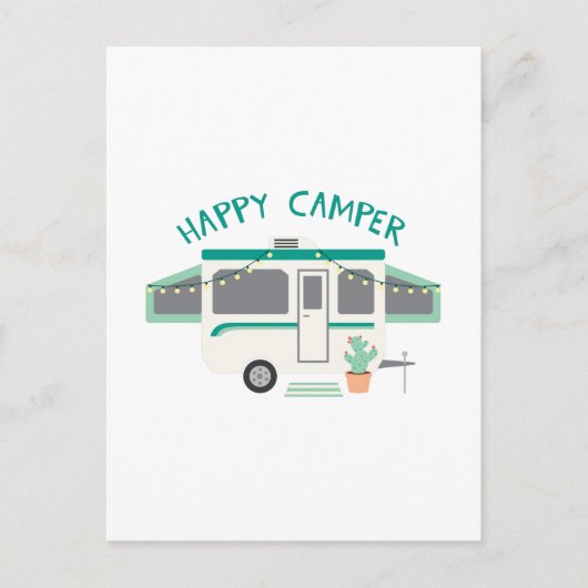Happy Camper Postkarte (Vorderseite)
