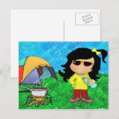 Happy Camper Postkarte (Vorne/Hinten)
