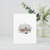 Happy Camper Postkarte (Stehend Vorderseite)