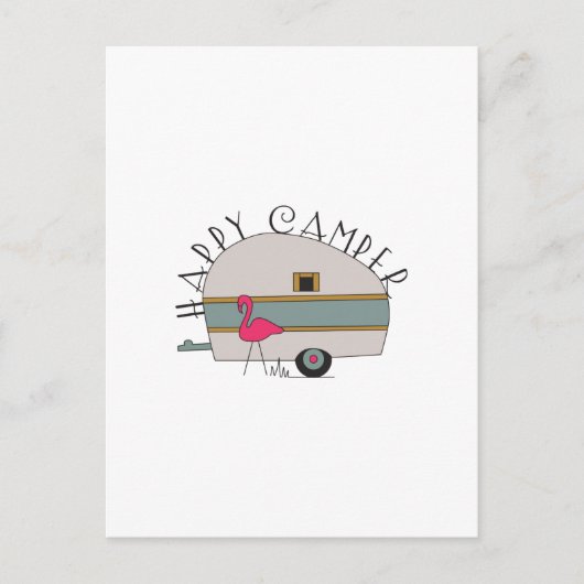 Happy Camper Postkarte (Vorderseite)