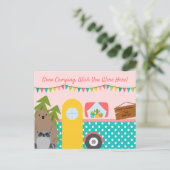 Happy Camper Postkarte (Stehend Vorderseite)