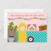 Happy Camper Postkarte (Vorne/Hinten)