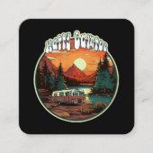 Happy Camper Quadratische Visitenkarte (Vorderseite)