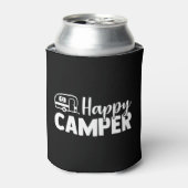 Happy Camper Quote (weiß) Dosenkühler (Kanne Vorderseite)