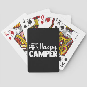 Happy Camper Quote (weiß) Spielkarten