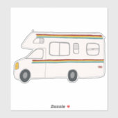Happy Camper Rainbow RV Sunset Motorhome RV Aufkleber (Blatt)