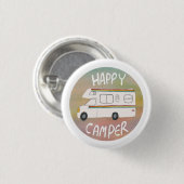 Happy Camper Rainbow RV Sunset Motorhome RV Button (Vorne & Hinten)