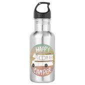 Happy Camper Rainbow RV Sunset Motorhome RV Edelstahlflasche (Vorderseite)