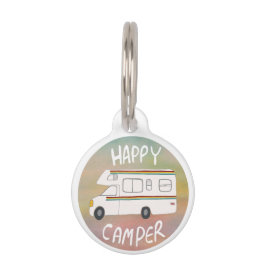 Happy Camper Rainbow RV Sunset Motorhome RV Haustiermarke