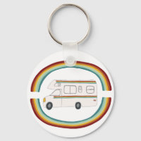 Happy Camper Rainbow RV Whimsical Motorhome