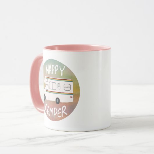 Happy Camper Rainbow Sweet RVing Motorhome Tasse (Vorderseite Links)