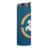 Happy Camper Rainbows RV Whimsical Motorhome RVing Thermosbecher (Nach links gedreht)