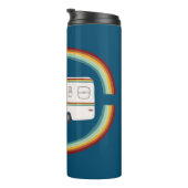 Happy Camper Rainbows RV Whimsical Motorhome RVing Thermosbecher (Nach rechts gedreht)