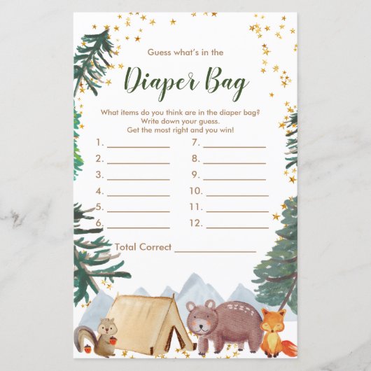 Happy Camper rät, was im Windeln-Bag-Spiel steckt (Vorderseite)