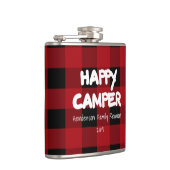 Happy Camper Red Kariert Family Wiedersehen Flachmann (Rechts)