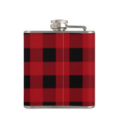 Happy Camper Red Kariert Family Wiedersehen Flachmann (Rückseite)