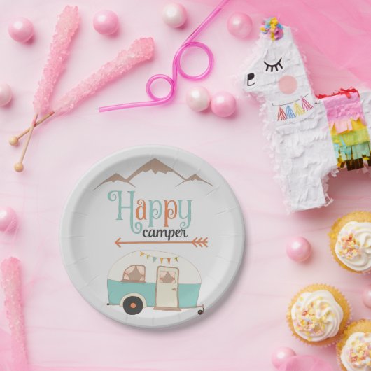 HAPPY CAMPER RETRO PAPPTELLER (Party)