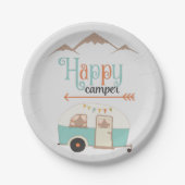 HAPPY CAMPER RETRO PAPPTELLER (Vorderseite)