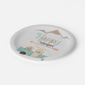 HAPPY CAMPER RETRO PAPPTELLER (Schrägansicht)