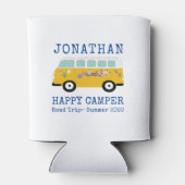 Happy Camper Retro RV Blue Custom Cooler Dosenkühler (Rückseite)