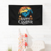 Happy Camper Retro Vintag Matching Camping Crew Banner (Insitu)