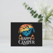 Happy Camper Retro Vintag Matching Camping Crew Postkarte (Stehend Vorderseite)