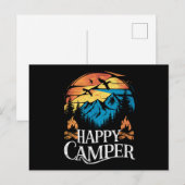 Happy Camper Retro Vintag Matching Camping Crew Postkarte (Vorne/Hinten)