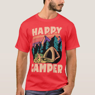 Happy Camper Retro Vintages Sommerlager Matching C T-Shirt