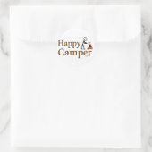 Happy Camper Runder Aufkleber (Tasche)