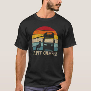Happy Camper Rv Camping Männer Frauen Retro Sun 70 T-Shirt